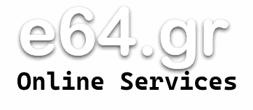 Λογότυπο υπηρεσιών e64 – οικονομικές ιστοσελίδες & οικονομικά eshop